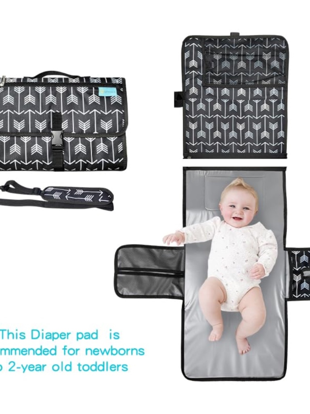 Portable Baby Changing Pad–Waterproof, Foldable Diaper Changing Mat 669936929474